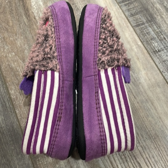 Acorn Moc Critter Iris Owl Purple Stripe Slippers Size 1/2 - Picture 5 of 8